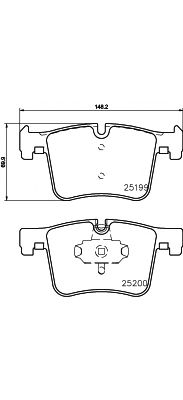 HELLA PAGID 8db355015781 -  Комплект тормозных колодок, дисковый тормоз